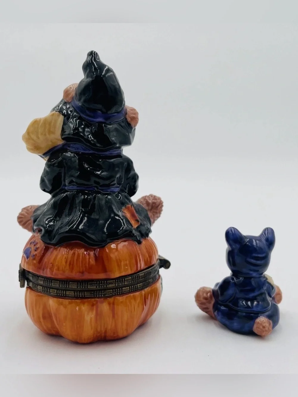 BOYDS BEARS Bearware Pottery Emma Witchy Bear Halloween Trinket Box Mini Bear